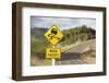 Slippery When Frosty Sign-null-Framed Photographic Print