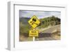 Slippery When Frosty Sign-null-Framed Photographic Print