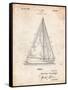 Sloop Sailboat Patent-Cole Borders-Framed Stretched Canvas