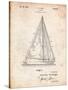 Sloop Sailboat Patent-Cole Borders-Stretched Canvas