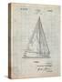 Sloop Sailboat Patent-Cole Borders-Stretched Canvas