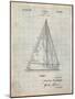 Sloop Sailboat Patent-Cole Borders-Mounted Art Print