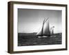 Sloop Sailboat Underway, Circa 1909-Asahel Curtis-Framed Giclee Print