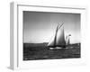 Sloop Sailboat Underway, Circa 1909-Asahel Curtis-Framed Giclee Print