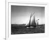 Sloop Sailboat Underway, Circa 1909-Asahel Curtis-Framed Giclee Print