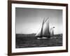 Sloop Sailboat Underway, Circa 1909-Asahel Curtis-Framed Giclee Print