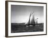 Sloop Sailboat Underway, Circa 1909-Asahel Curtis-Framed Giclee Print