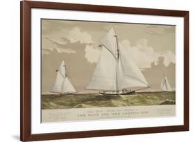 Sloop Yachts Mischief and Atalanta in the Race for "The America Cup"-null-Framed Art Print