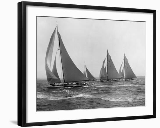 Sloops at Sail, 1915-Edwin Levick-Framed Art Print