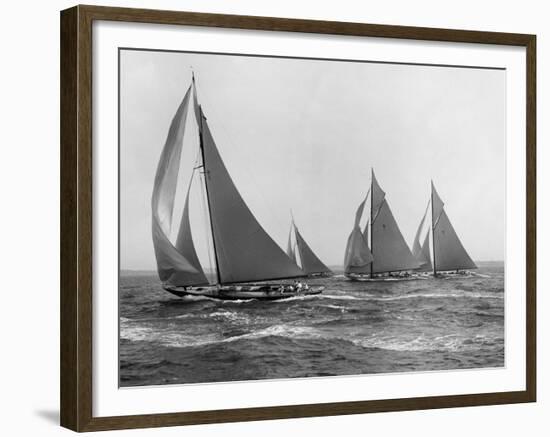 Sloops at Sail, 1915-Edwin Levick-Framed Art Print