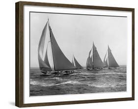 Sloops at Sail, 1915-Edwin Levick-Framed Art Print