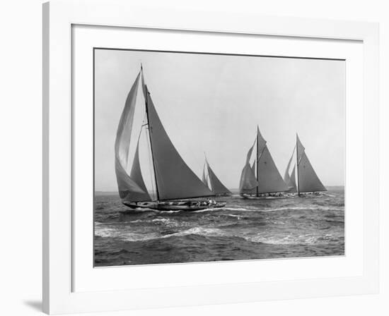 Sloops at Sail, 1915-Edwin Levick-Framed Art Print