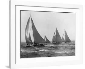 Sloops at Sail, 1915-Edwin Levick-Framed Art Print