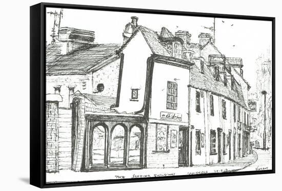 Sloping Buildings Cambridge, 2003-Vincent Alexander Booth-Framed Stretched Canvas