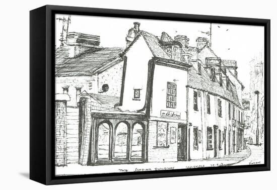 Sloping Buildings Cambridge, 2003-Vincent Alexander Booth-Framed Stretched Canvas