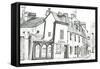 Sloping Buildings Cambridge, 2003-Vincent Alexander Booth-Framed Stretched Canvas