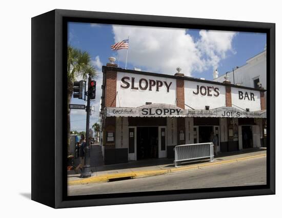 Sloppy Joe's Bar, Famous Because Ernest Hemingway Drank There, Duval Street, Florida-R H Productions-Framed Stretched Canvas