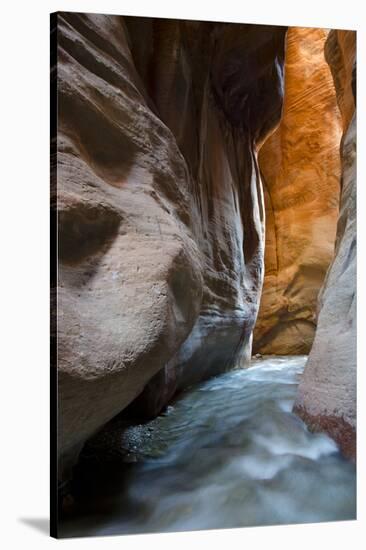 Slot Canyon Just North of Kolob Canyon, St. George, Zion NP, Utah-Howie Garber-Stretched Canvas