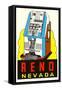 Slot Machine Graphic, Reno, Nevada-null-Framed Stretched Canvas