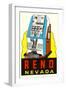 Slot Machine Graphic, Reno, Nevada-null-Framed Art Print