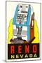 Slot Machine Graphic, Reno, Nevada-null-Mounted Art Print