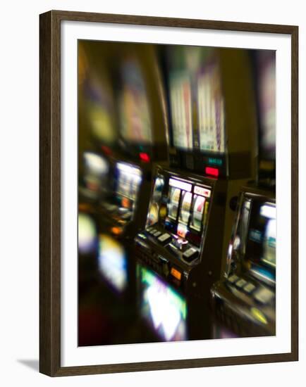 Slot Machines, Luxor Casino, Las Vegas, Nevada, USA-Walter Bibikow-Framed Premium Photographic Print