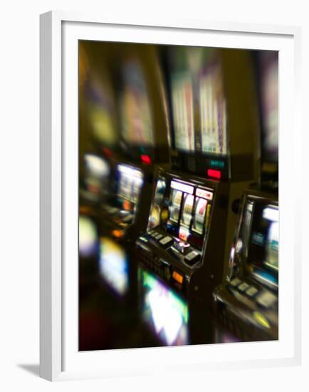 Slot Machines, Luxor Casino, Las Vegas, Nevada, USA-Walter Bibikow-Framed Premium Photographic Print