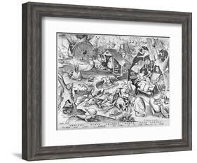 Sloth, from the Seven Deadly Sins, Engraved by Pieter Ven Der Heyden, 1558-Pieter Bruegel the Elder-Framed Giclee Print