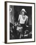 Slouch Hat in Garbo Tradition Made of White Satin For Cocktail Outfit-Gordon Parks-Framed Photographic Print