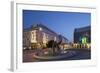 Slovak National Theatre and Sheraton Hotel at Dusk, Bratislava, Slovakia, Europe-Ian Trower-Framed Photographic Print