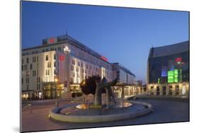 Slovak National Theatre and Sheraton Hotel at Dusk, Bratislava, Slovakia, Europe-Ian Trower-Mounted Photographic Print