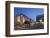 Slovak National Theatre and Sheraton Hotel at Dusk, Bratislava, Slovakia, Europe-Ian Trower-Framed Premium Photographic Print