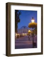 Slovak National Theatre at Dusk, Bratislava, Slovakia, Europe-Ian Trower-Framed Photographic Print