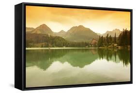 Slovakia, Carpathian Mountains, High Tatra. the Strbske Pleso Lake-Ken Scicluna-Framed Stretched Canvas