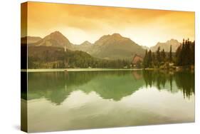 Slovakia, Carpathian Mountains, High Tatra. the Strbske Pleso Lake-Ken Scicluna-Stretched Canvas