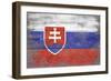 Slovakia Country Flag - Barnwood Painting-Lantern Press-Framed Art Print
