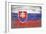 Slovakia Country Flag - Barnwood Painting-Lantern Press-Framed Art Print