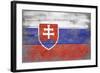 Slovakia Country Flag - Barnwood Painting-Lantern Press-Framed Art Print