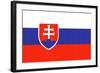 Slovakia Country Flag - Letterpress-Lantern Press-Framed Art Print