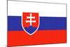 Slovakia Country Flag - Letterpress-Lantern Press-Mounted Art Print