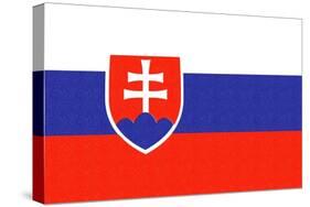 Slovakia Country Flag - Letterpress-Lantern Press-Stretched Canvas