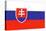 Slovakia Country Flag - Letterpress-Lantern Press-Stretched Canvas