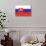 Slovakia Country Flag - Letterpress-Lantern Press-Stretched Canvas displayed on a wall