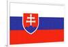 Slovakia Country Flag - Letterpress-Lantern Press-Framed Art Print