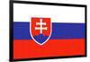 Slovakia Country Flag - Letterpress-Lantern Press-Framed Art Print