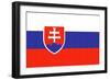 Slovakia Country Flag - Letterpress-Lantern Press-Framed Art Print