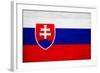 Slovakia Flag Design with Wood Patterning - Flags of the World Series-Philippe Hugonnard-Framed Art Print