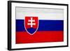 Slovakia Flag Design with Wood Patterning - Flags of the World Series-Philippe Hugonnard-Framed Art Print