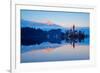 Slovenia, Bled, Lake Bled and Julian Alps, Church of the Assumption-Tuul And Bruno Morandi-Framed Photographic Print