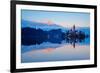 Slovenia, Bled, Lake Bled and Julian Alps, Church of the Assumption-Tuul And Bruno Morandi-Framed Photographic Print